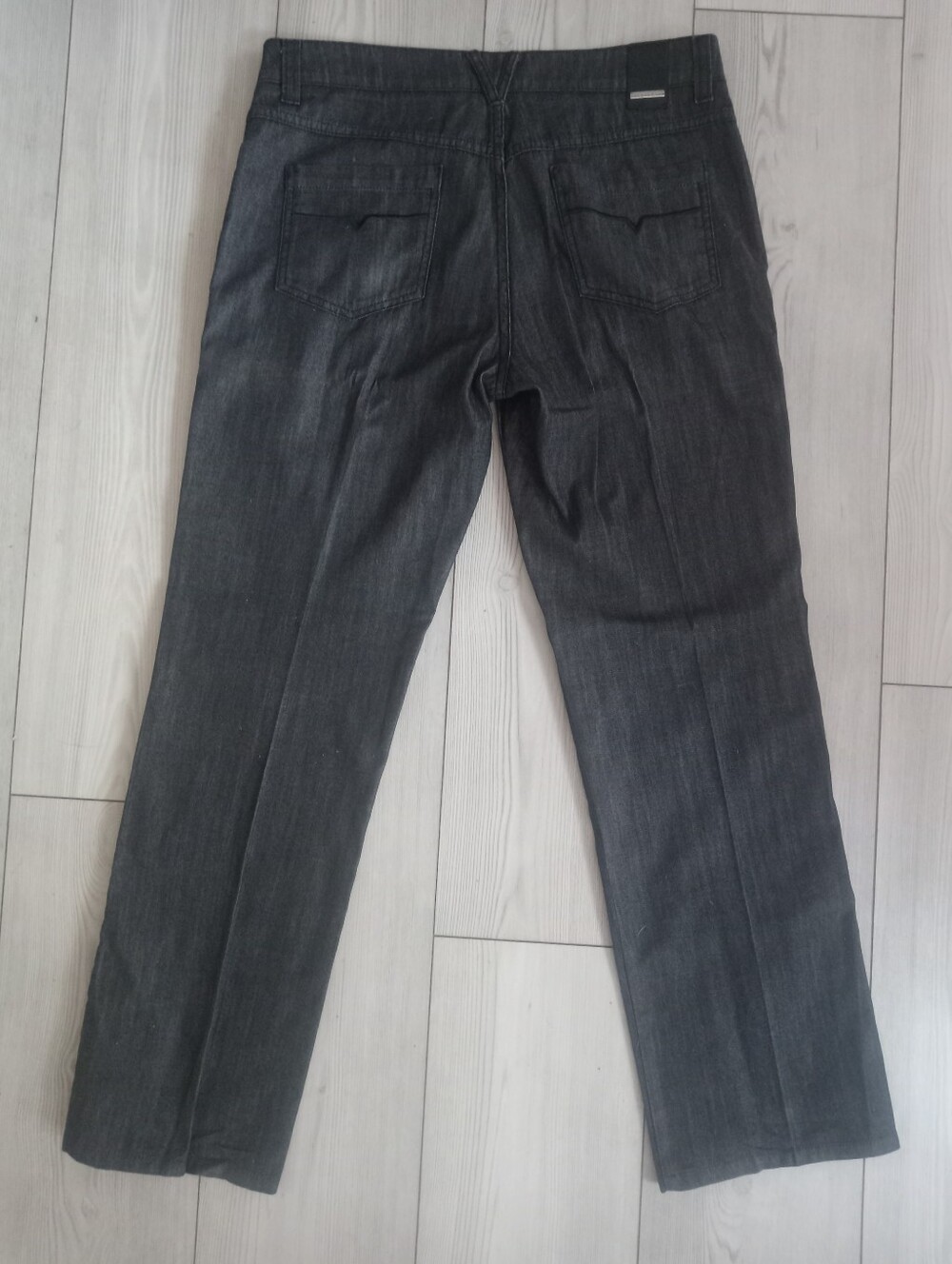 Versace Men's Charcoal Straight-Leg Jeans